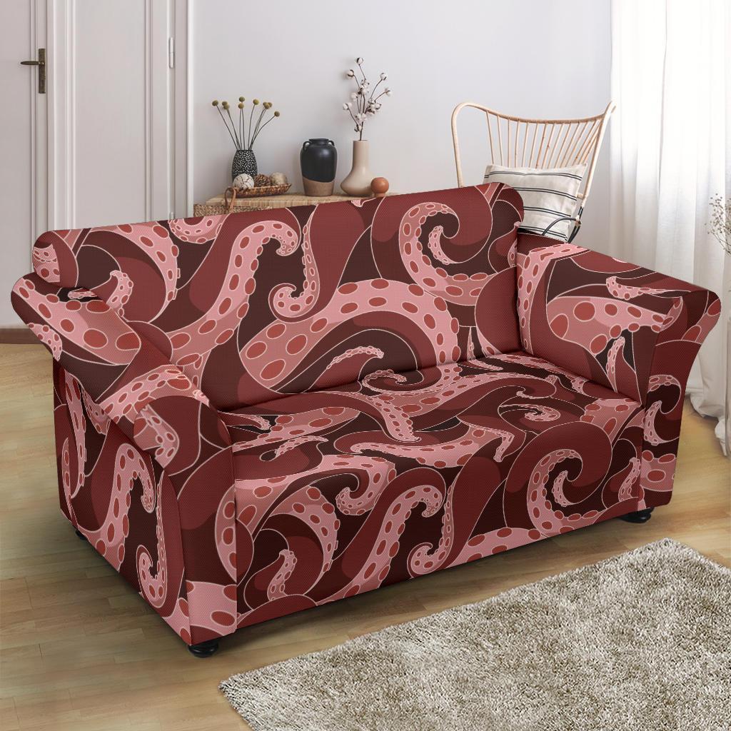 Octopus Squid Tentacle Pattern Print Loveseat Cover-grizzshop