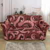 Octopus Squid Tentacle Pattern Print Loveseat Cover-grizzshop