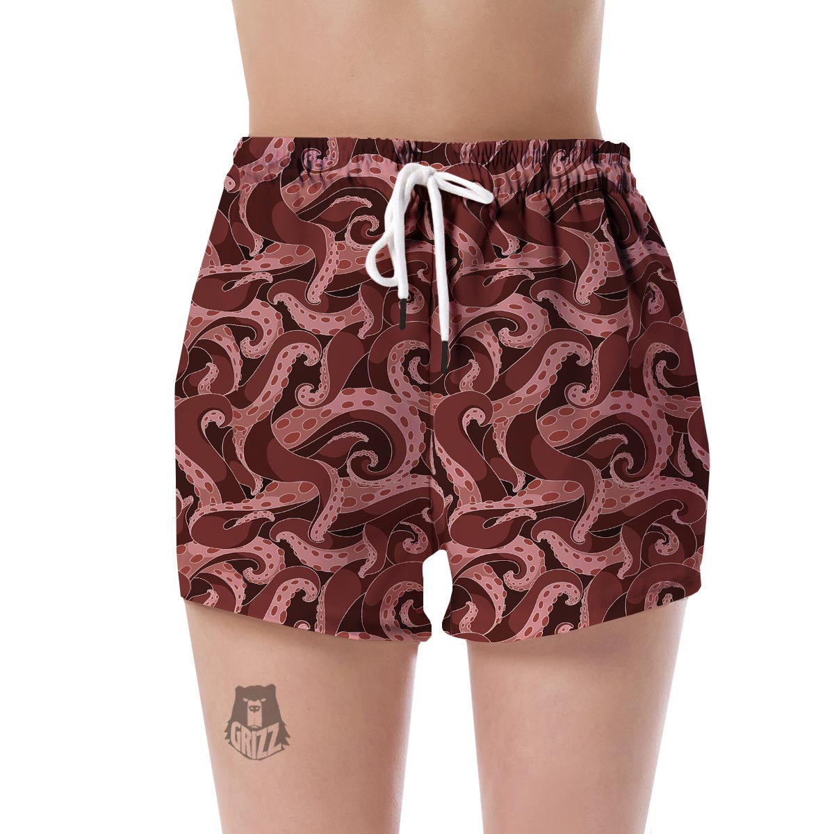 Octopus Squid Tentacle Pattern Print Women's Shorts-grizzshop