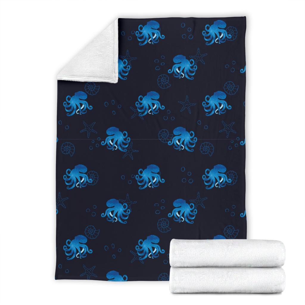 Octopus Squid Tentacle Print Pattern Blanket-grizzshop