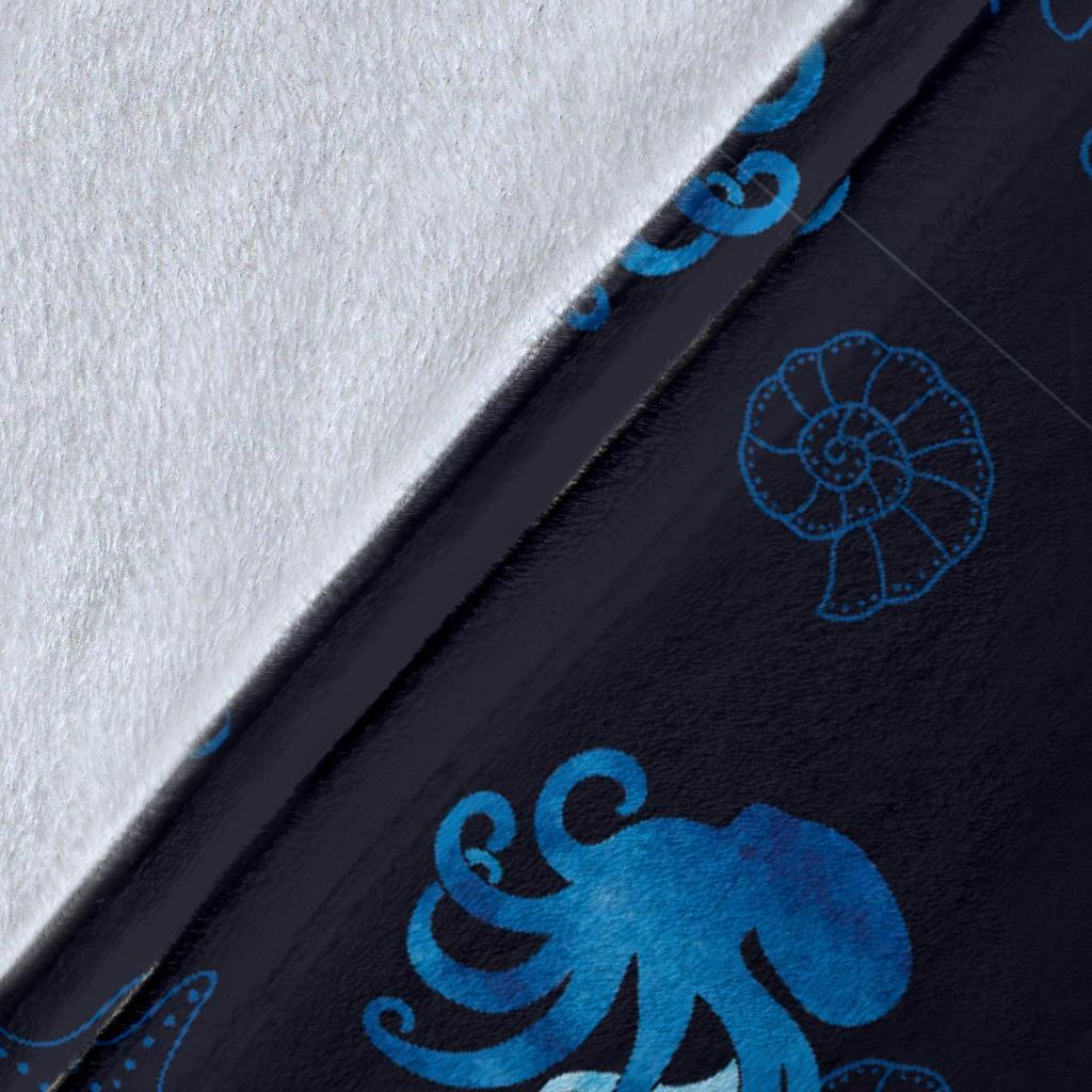 Octopus Squid Tentacle Print Pattern Blanket-grizzshop