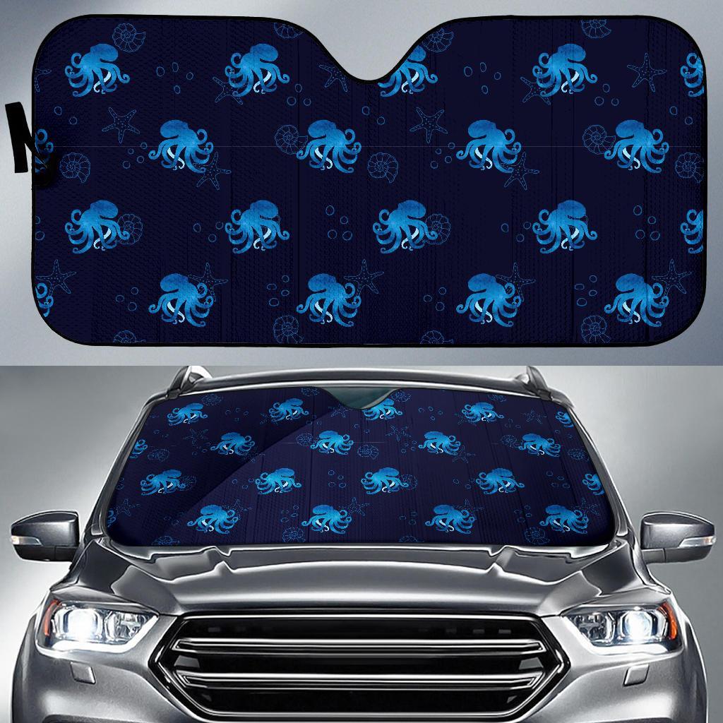 Octopus Squid Tentacle Print Pattern Car Sun Shade-grizzshop