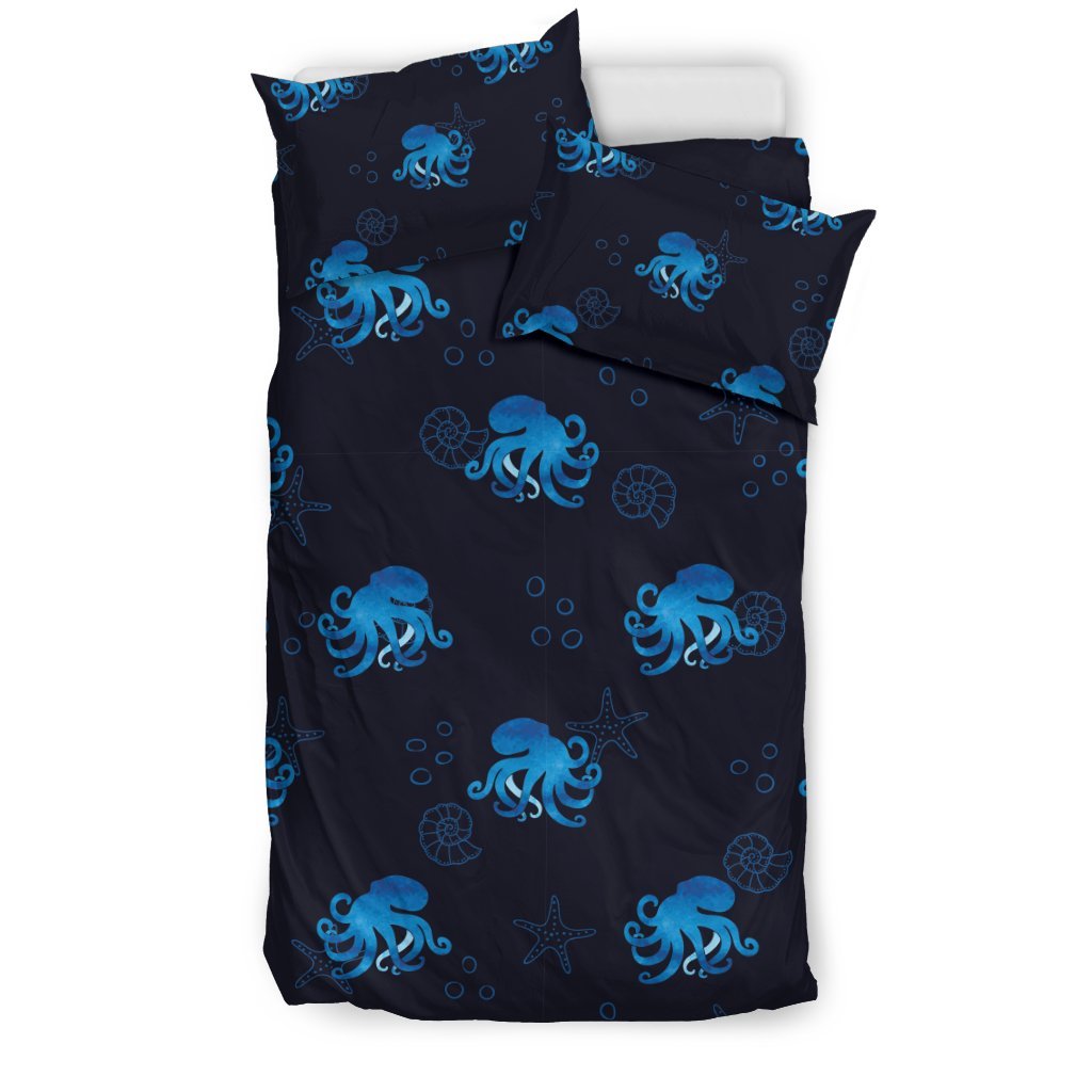 Octopus Squid Tentacle Print Pattern Duvet Cover Bedding Set-grizzshop