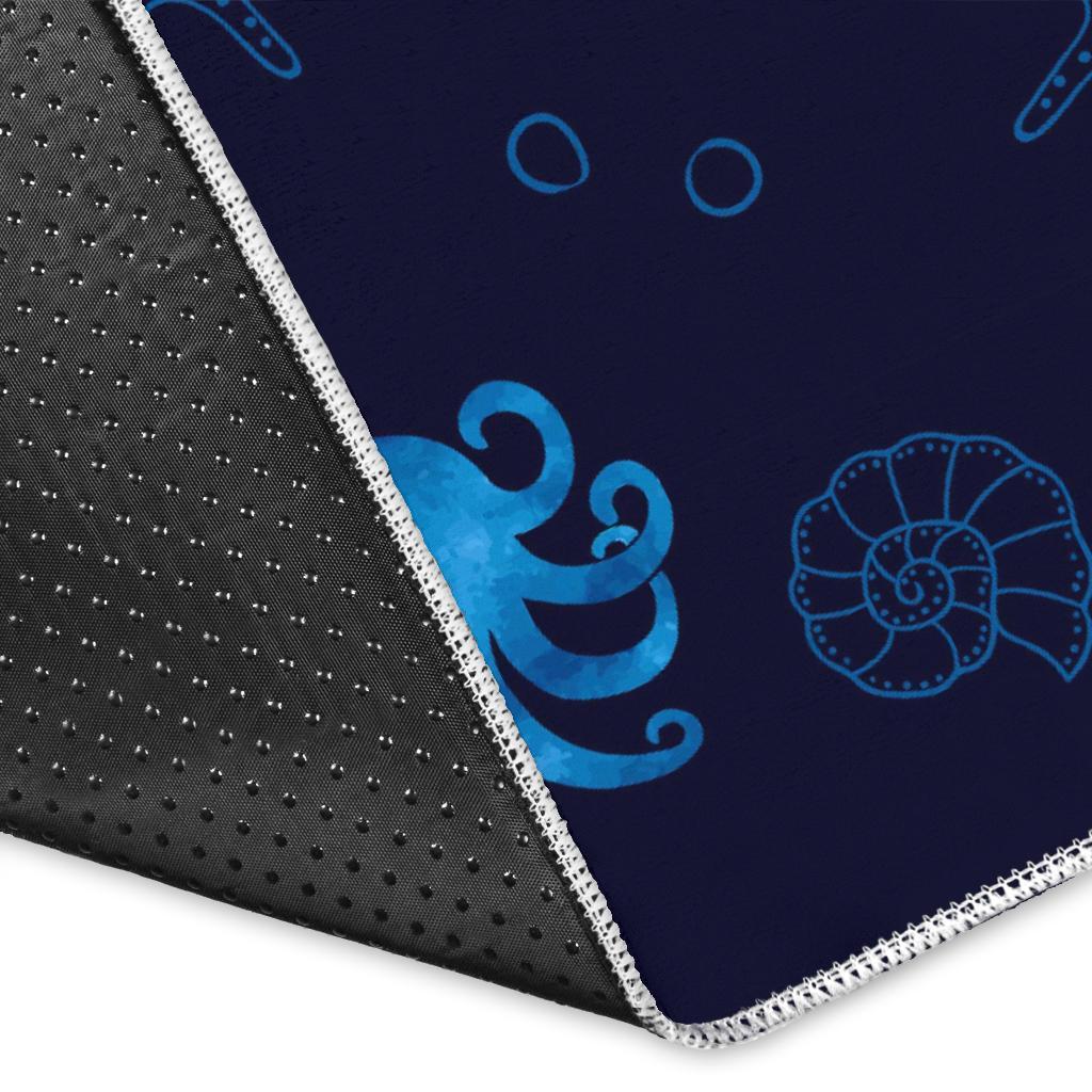 Octopus Squid Tentacle Print Pattern Floor Mat-grizzshop