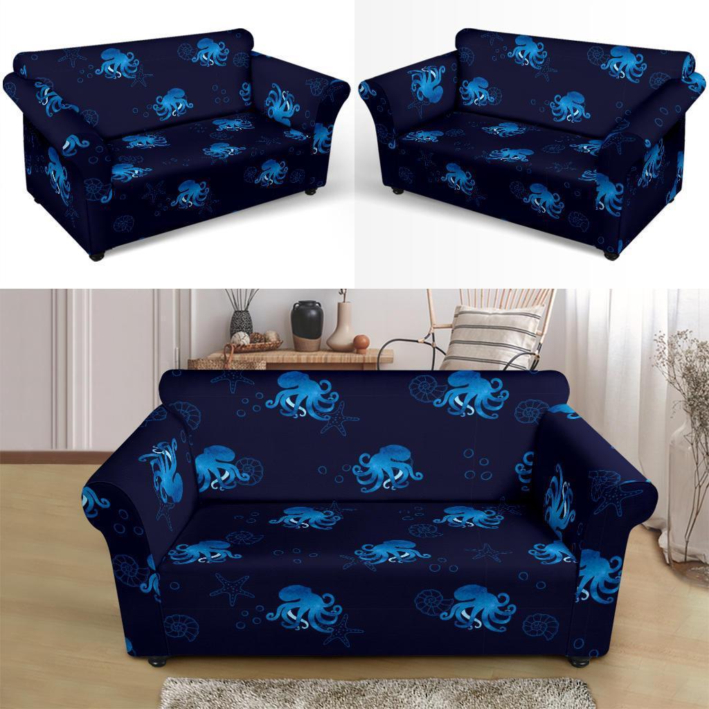 Octopus Squid Tentacle Print Pattern Loveseat Cover-grizzshop