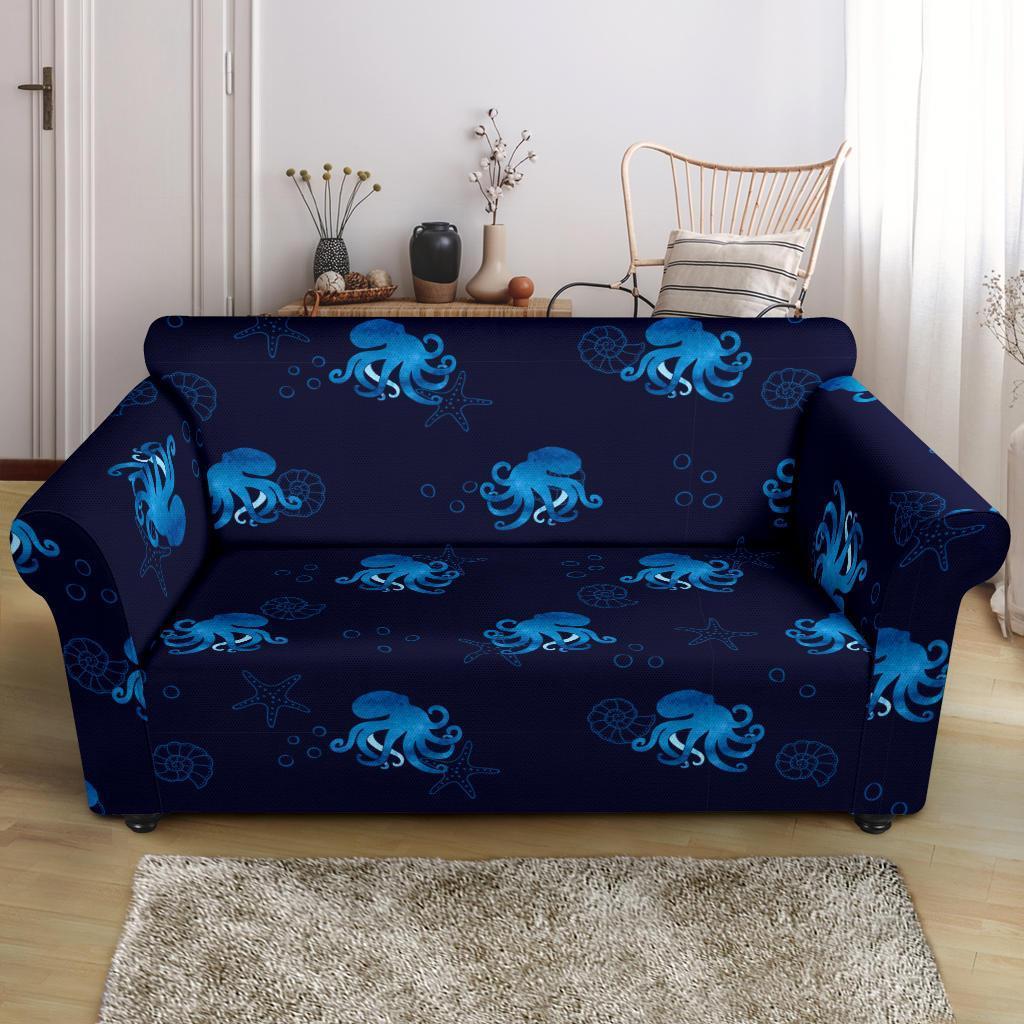 Octopus Squid Tentacle Print Pattern Loveseat Cover-grizzshop