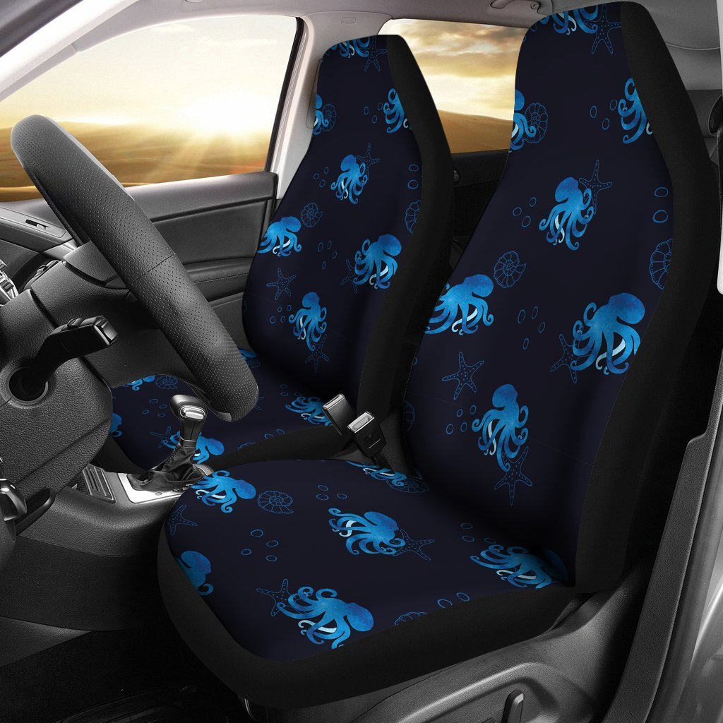 Octopus Squid Tentacle Print Pattern Universal Fit Car Seat Cover-grizzshop