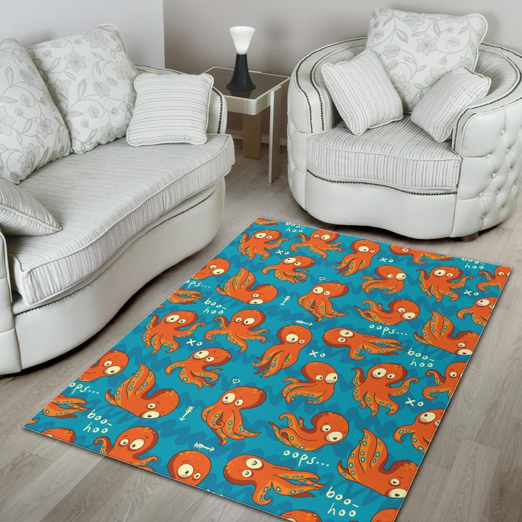 Octopus Tentacle Squid Pattern Print Floor Mat-grizzshop