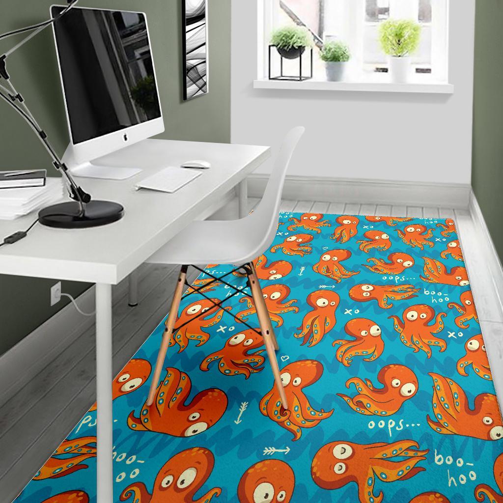 Octopus Tentacle Squid Pattern Print Floor Mat-grizzshop