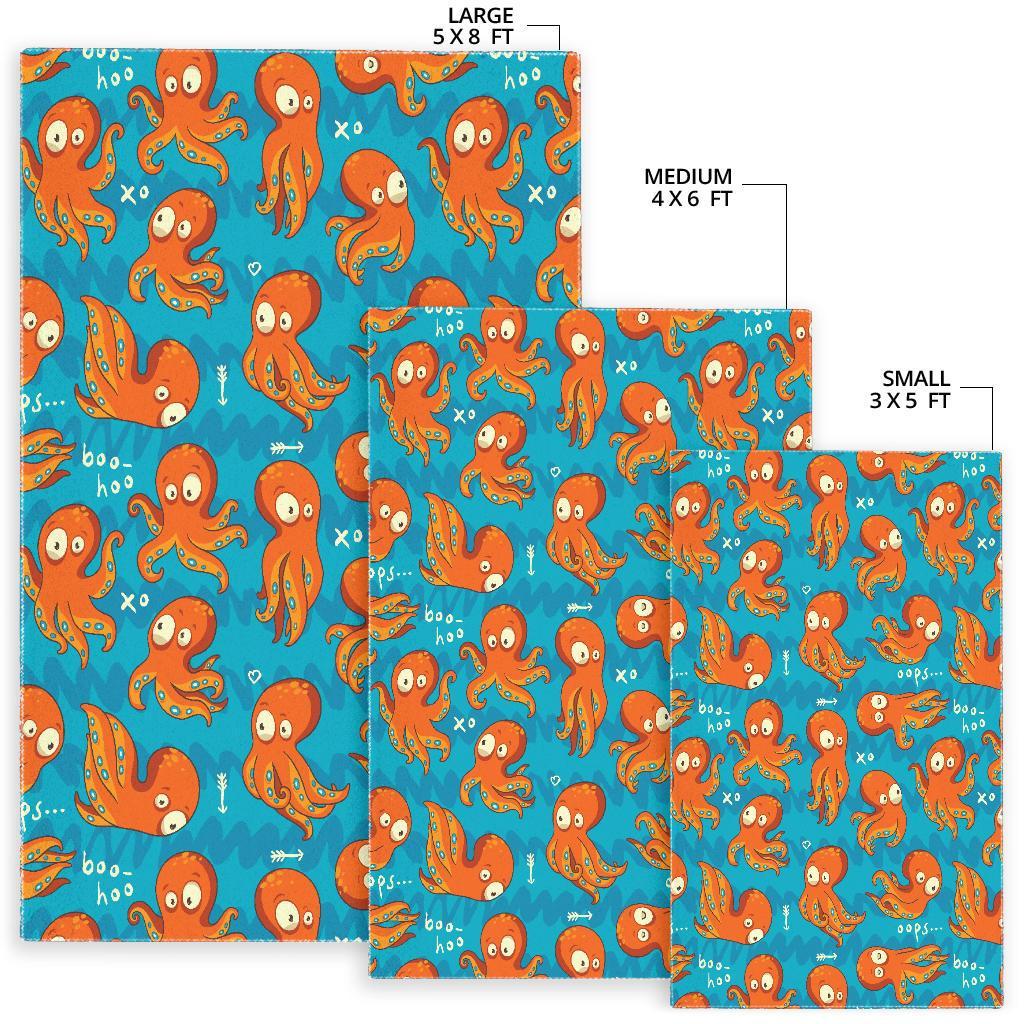 Octopus Tentacle Squid Pattern Print Floor Mat-grizzshop