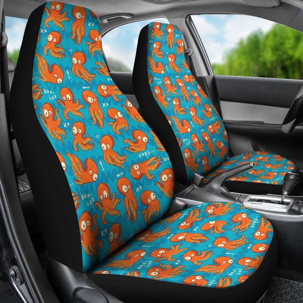 Octopus Tentacle Squid Pattern Print Universal Fit Car Seat Cover-grizzshop