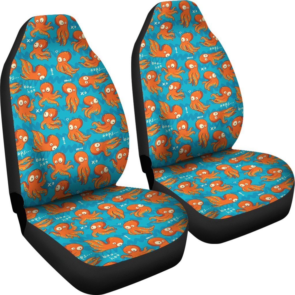 Octopus Tentacle Squid Pattern Print Universal Fit Car Seat Cover-grizzshop
