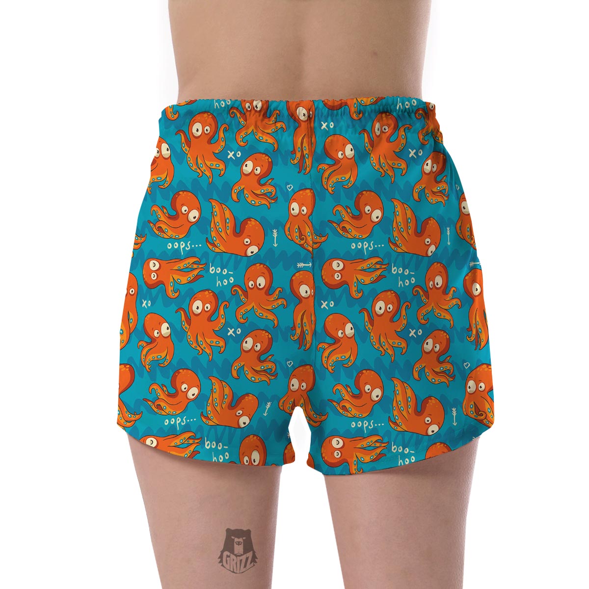 Octopus Tentacle Squid Pattern Print Women's Shorts-grizzshop