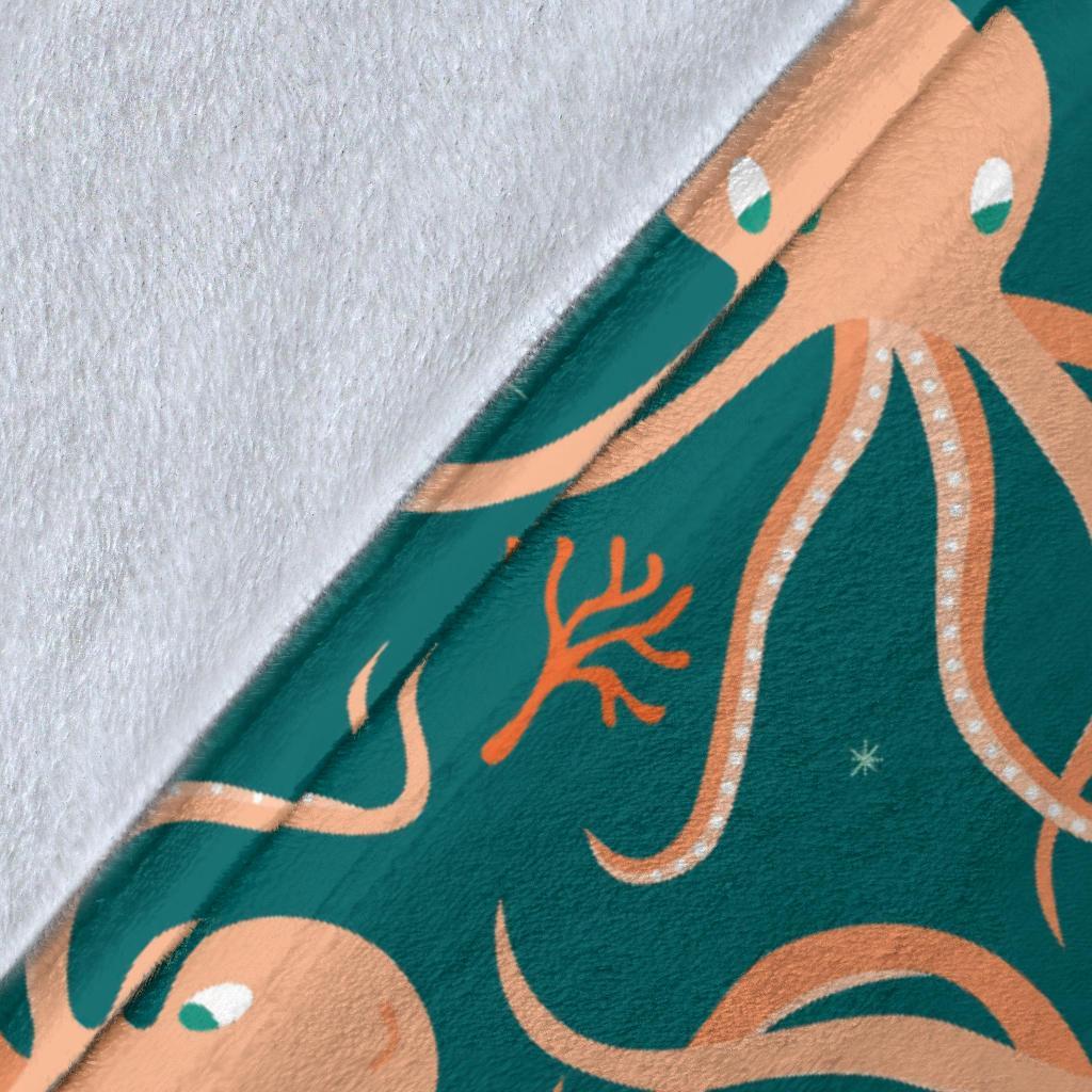 Octopus Tentacle Squid Print Pattern Blanket-grizzshop