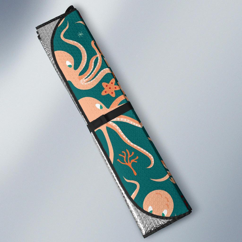 Octopus Tentacle Squid Print Pattern Car Sun Shade-grizzshop