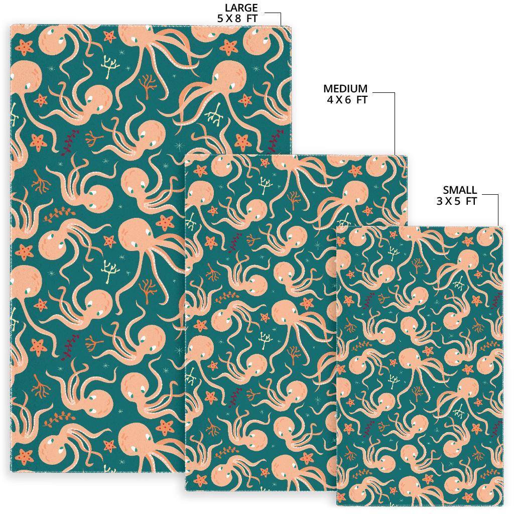 Octopus Tentacle Squid Print Pattern Floor Mat-grizzshop