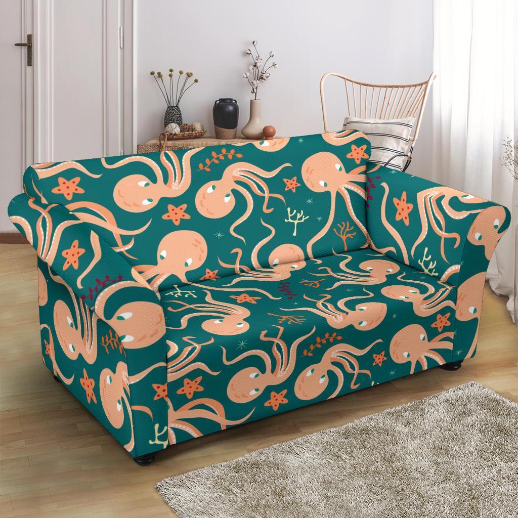 Octopus Tentacle Squid Print Pattern Loveseat Cover-grizzshop