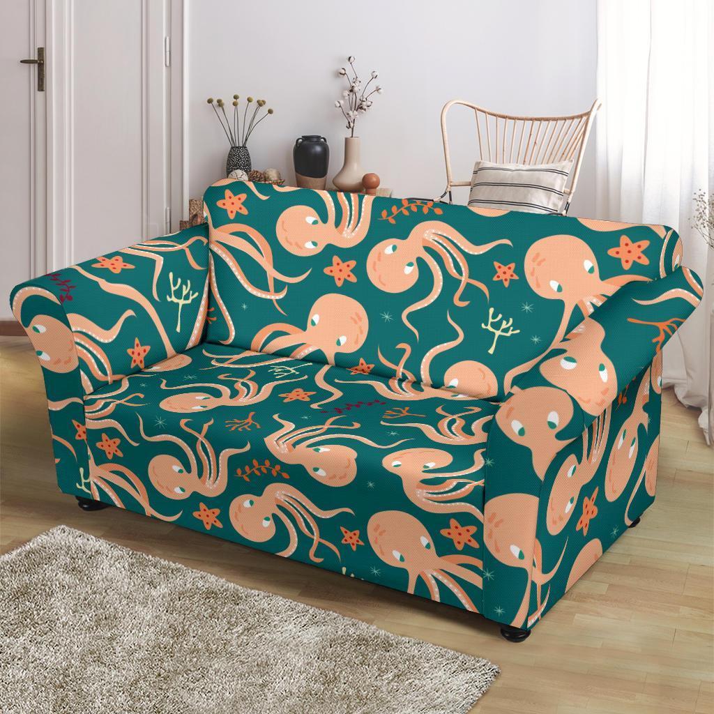 Octopus Tentacle Squid Print Pattern Loveseat Cover-grizzshop