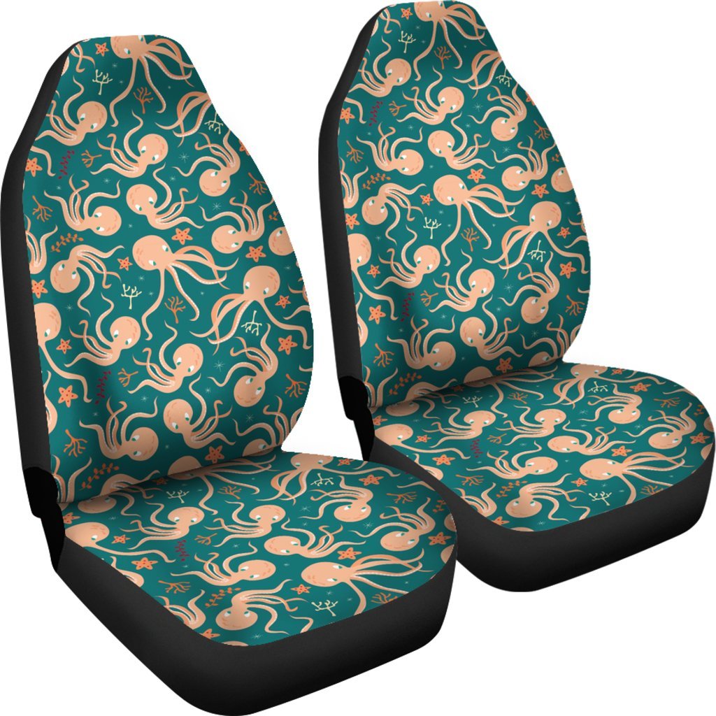 Octopus Tentacle Squid Print Pattern Universal Fit Car Seat Cover-grizzshop