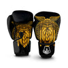 Odin God And Crow Gold Viking Print Boxing Gloves-grizzshop