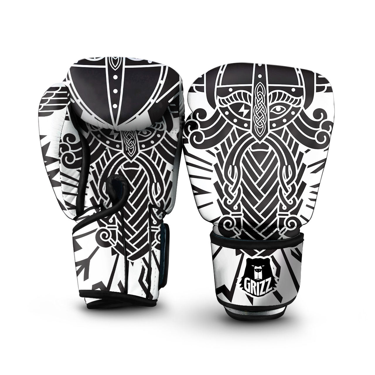 Odin God With Muninn And Huginn Print Boxing Gloves-grizzshop