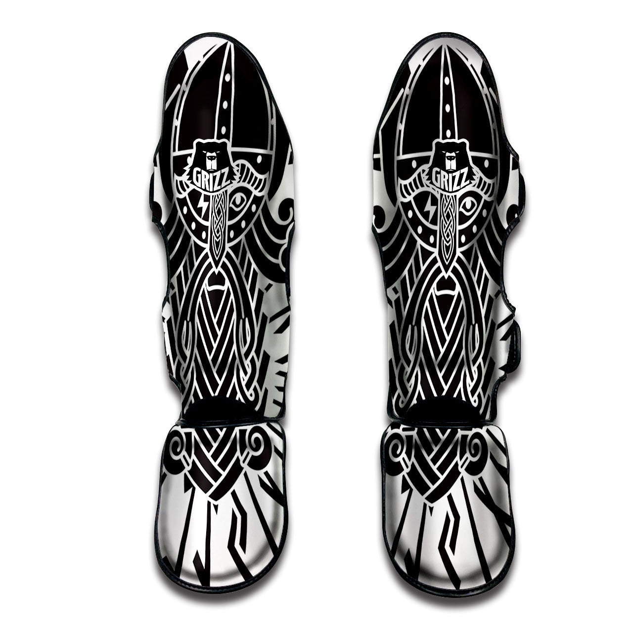 Odin God With Muninn And Huginn Print Muay Thai Shin Guards-grizzshop