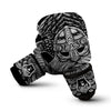 Odin With Crows White And Black Print Boxing Gloves-grizzshop