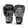 Odin With Crows White And Black Print Boxing Gloves-grizzshop