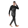 Odin With Crows White And Black Print Men's Pajamas-grizzshop