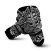 Odin With Wolfs White And Black Print Boxing Gloves-grizzshop