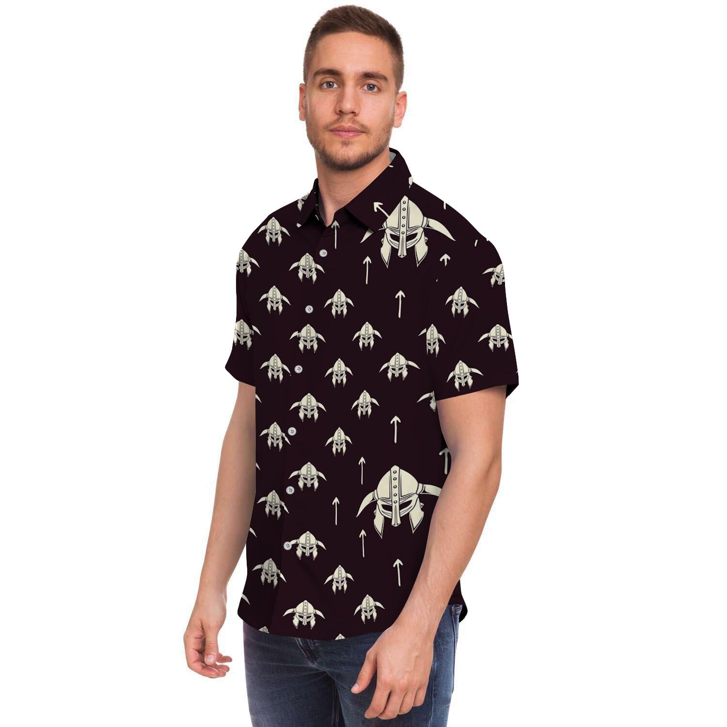 Odin's Mask Viking Men's Short Sleeve Shirt-grizzshop
