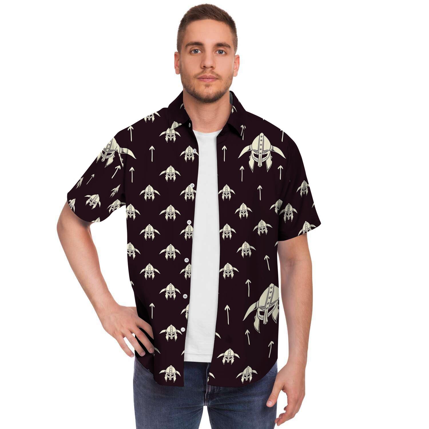 Odin's Mask Viking Men's Short Sleeve Shirt-grizzshop
