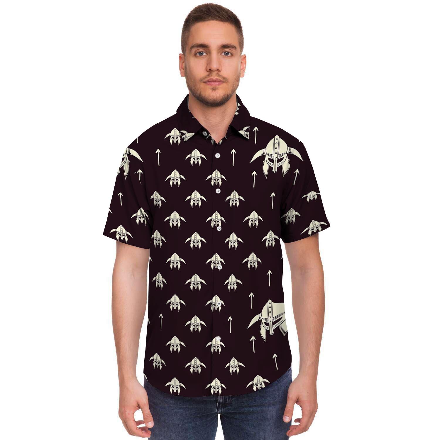 Odin's Mask Viking Men's Short Sleeve Shirt-grizzshop