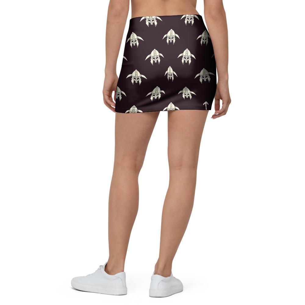 Odin's Mask Viking Mini Skirt-grizzshop