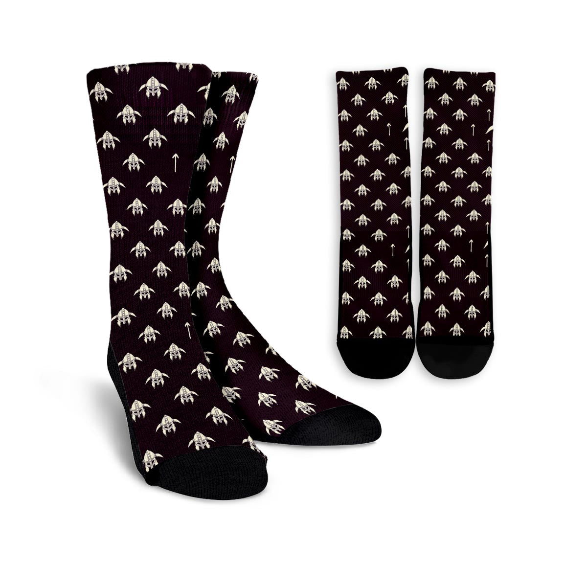 Odin's Mask Viking Unisex Socks-grizzshop