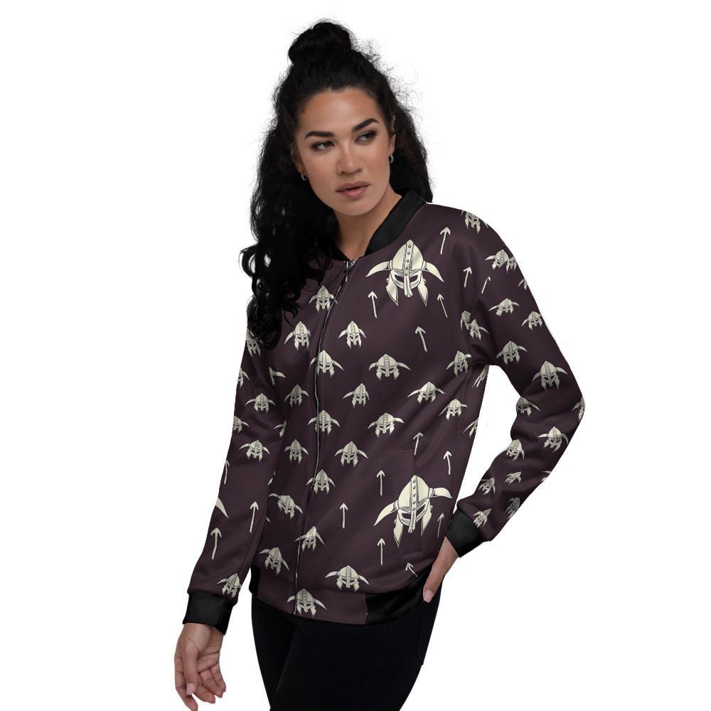 Odin's Mask Viking Women's Bomber Jacket-grizzshop