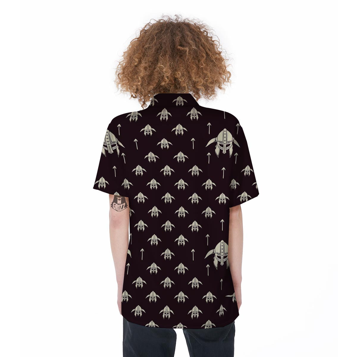 Odin's Mask Viking Women's Short Sleeve Shirts-grizzshop