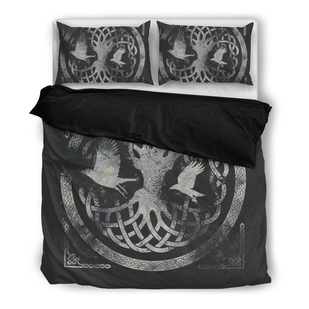 Odin's Ravens Viking Pillow & Duvet Covers Bedding Set-grizzshop
