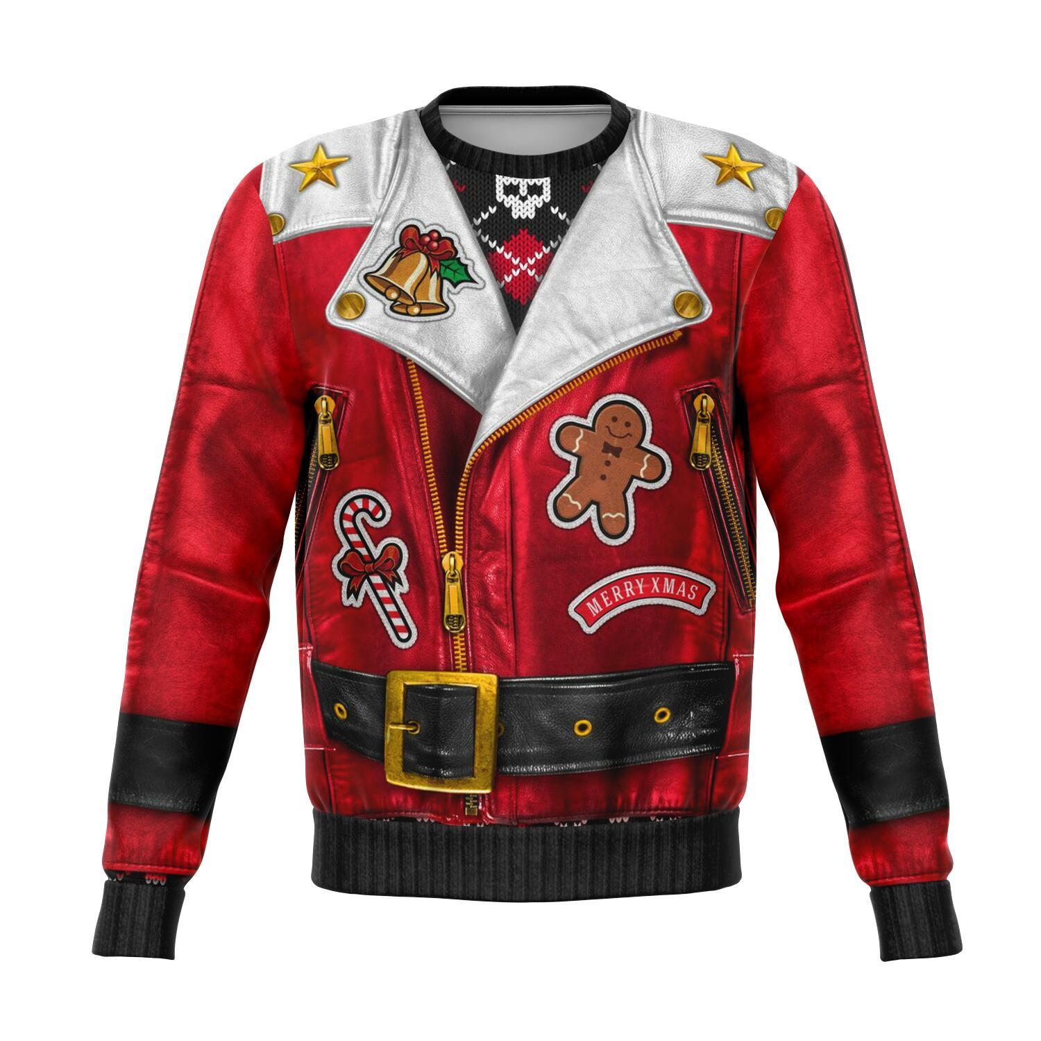 Oh What Fun It Is To Ride Biker Christmas Ugly Sweater-grizzshop