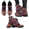 Ohm Mandala Fractal Women's Leather Boots-grizzshop