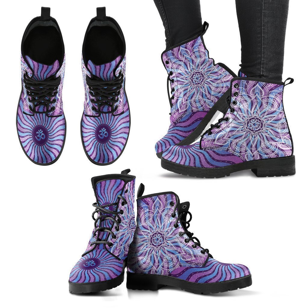 Ohm Mandala Women's Leather Boots-grizzshop