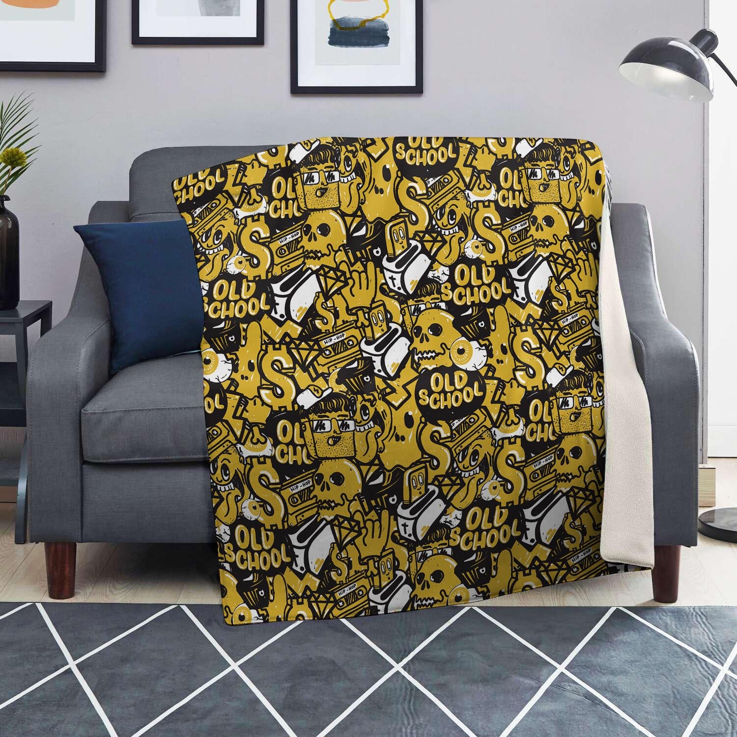 Old School HipHop Print Blanket-grizzshop