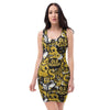 Old School HipHop Print Bodycon Dress-grizzshop