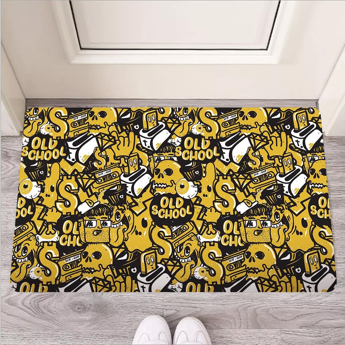 Old School HipHop Print Door Mat-grizzshop