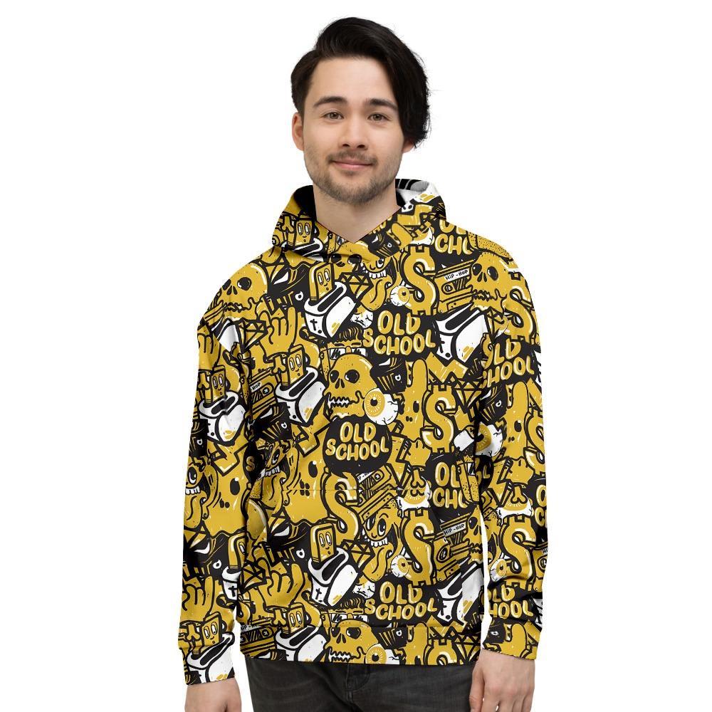 Old School HipHop Print Men's Hoodie-grizzshop