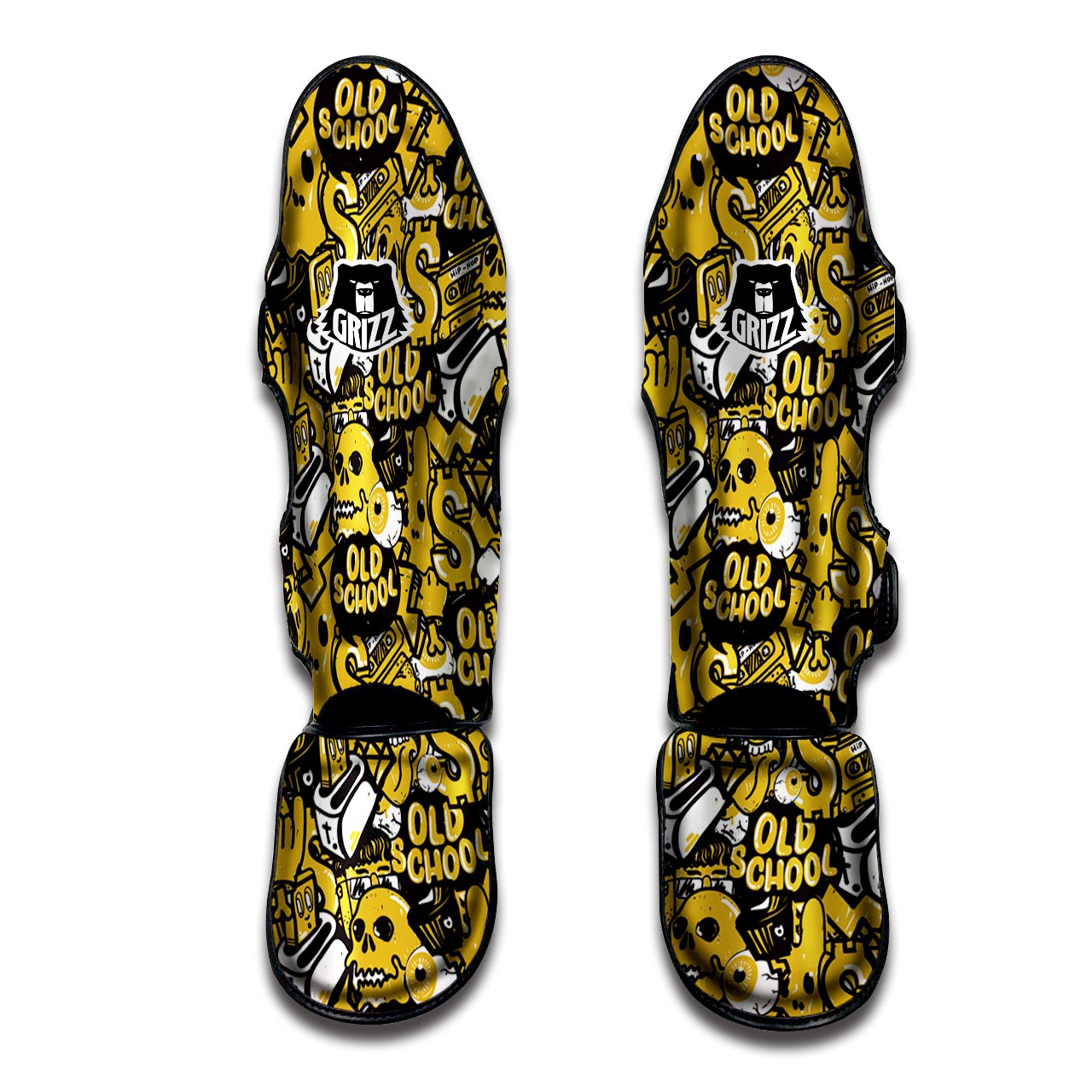 Old School HipHop Print Muay Thai Shin Guard-grizzshop