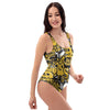 Old School HipHop Print One Piece Swimsuite-grizzshop