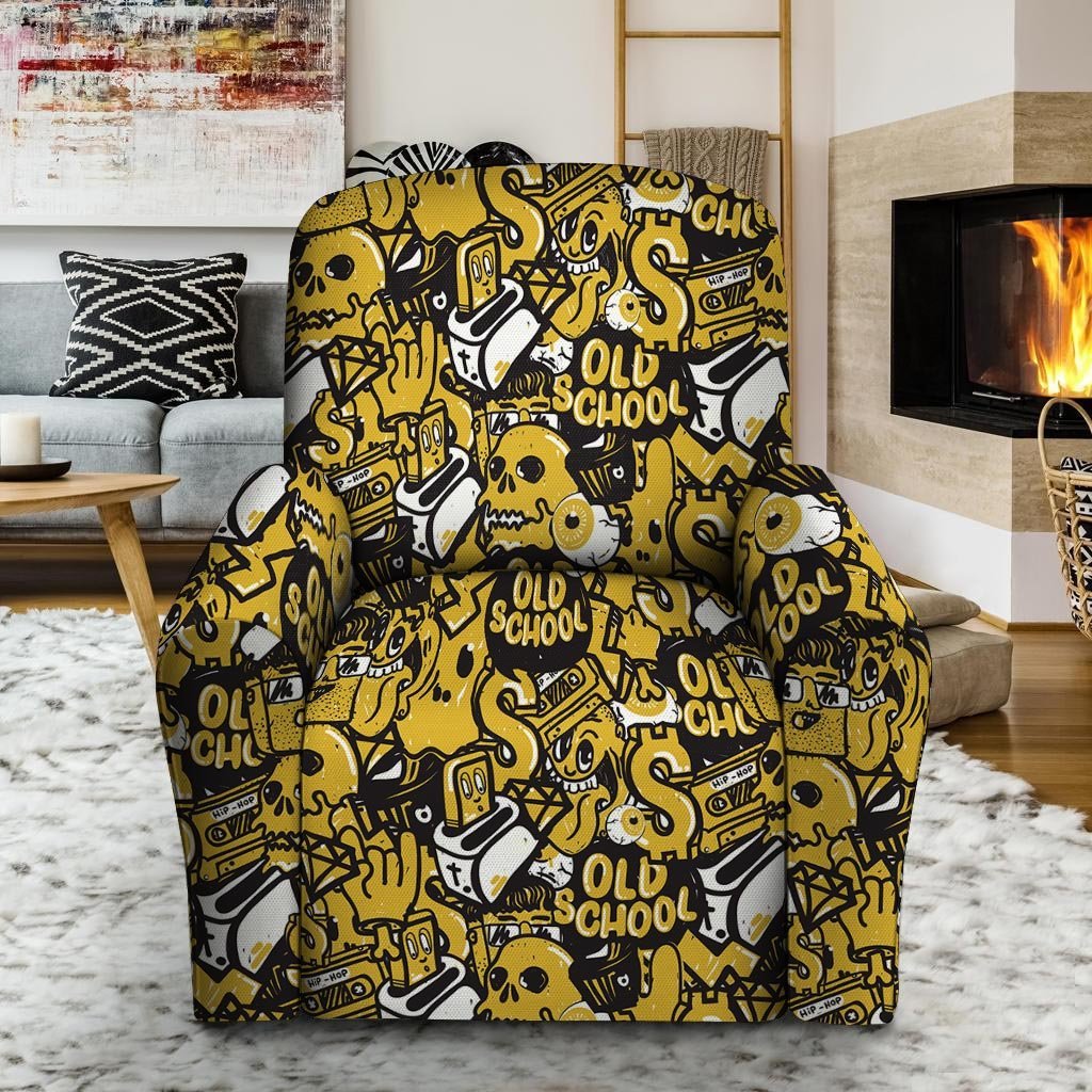 Old School HipHop Print Recliner Cover-grizzshop