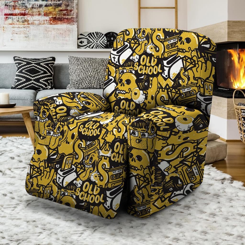 Old School HipHop Print Recliner Cover-grizzshop