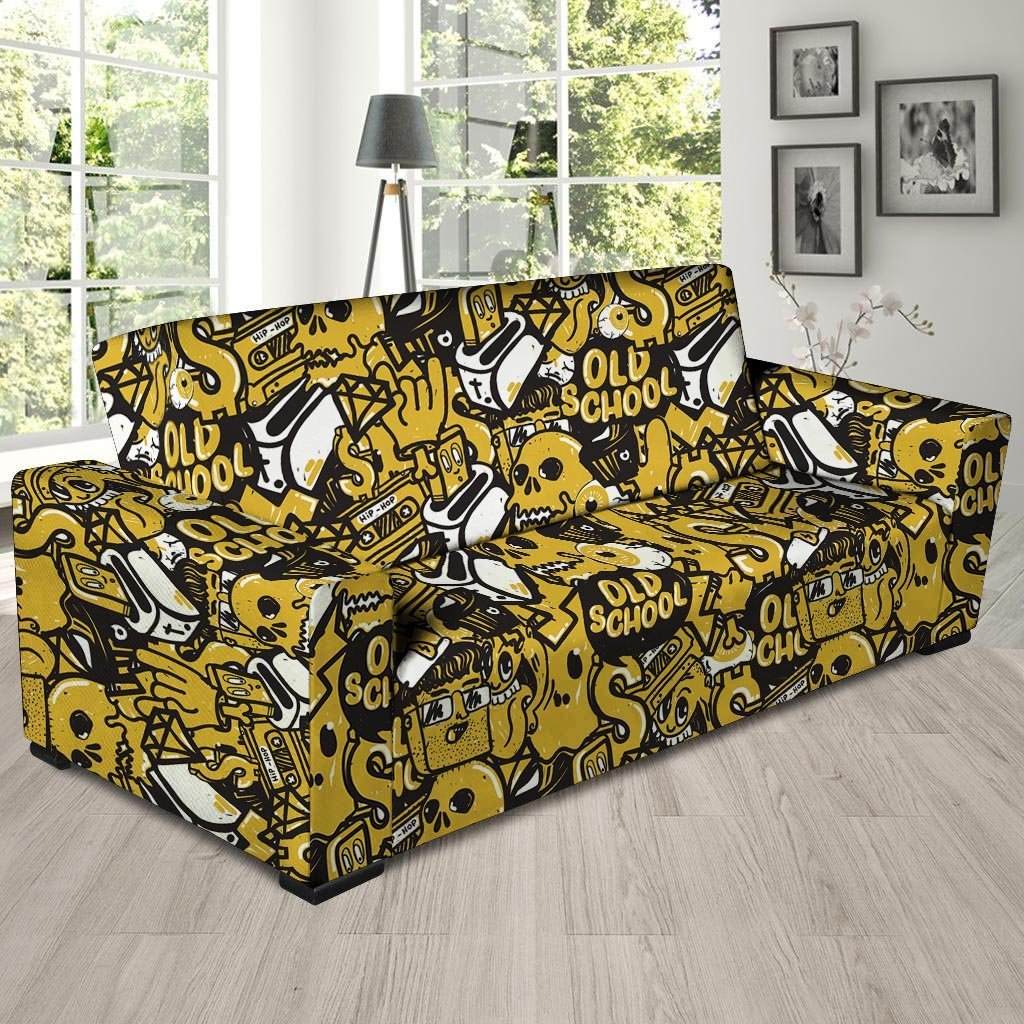 Old School HipHop Print Sofa Cover-grizzshop